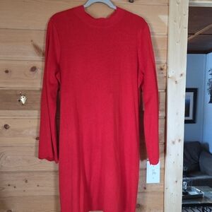 Red Sweater Dress